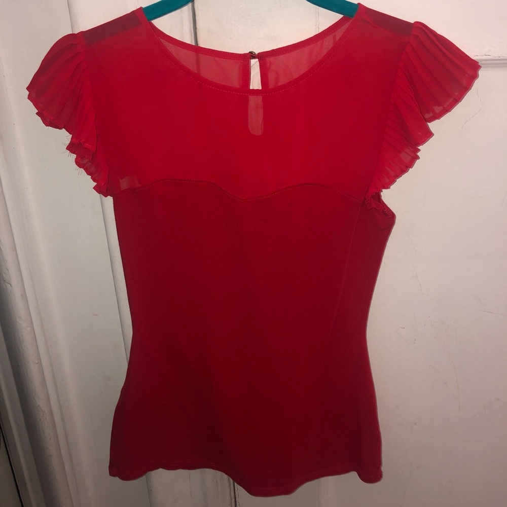 Red blouse